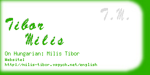 tibor milis business card